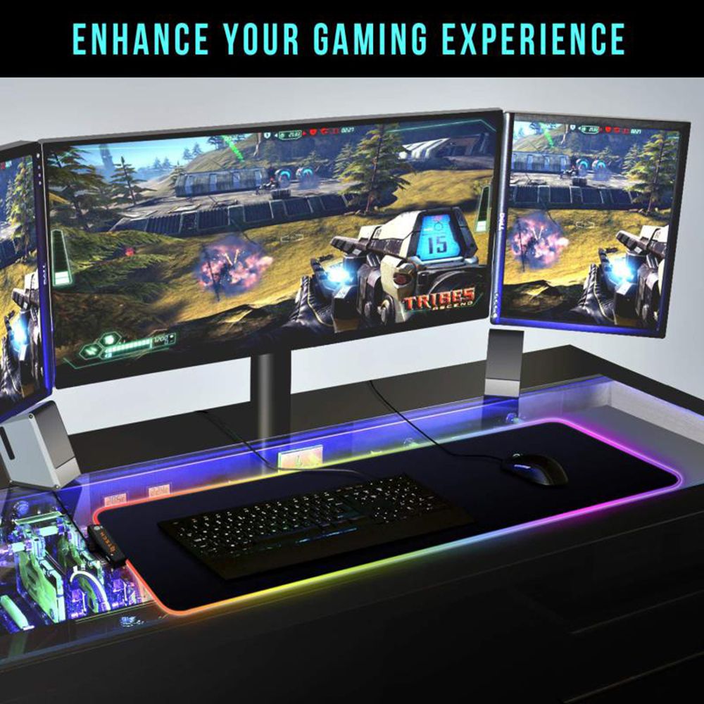 RGB LED Colour Changing XXL Gaming Mouse Pad
