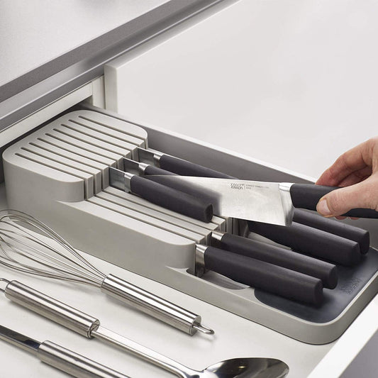 Drawer's Kitchen Knife Organizer Tray 2-TIER