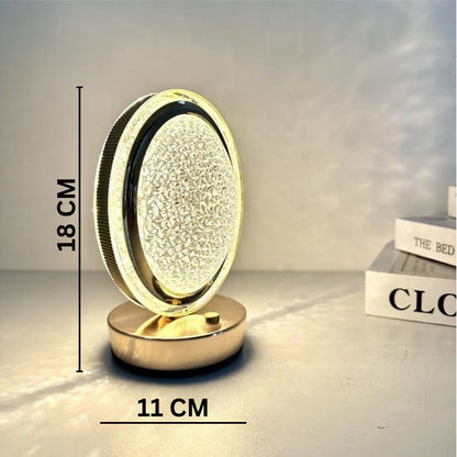 Crystal Rechargeable Table Desk Lamp - Oval