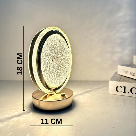 Crystal Rechargeable Table Desk Lamp - Oval