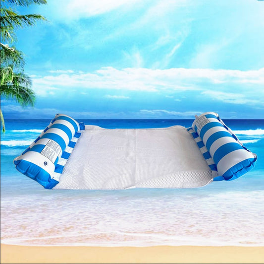 Adult Inflatable Floating Hammock Net Cloth Lounge Chair - Light Blue