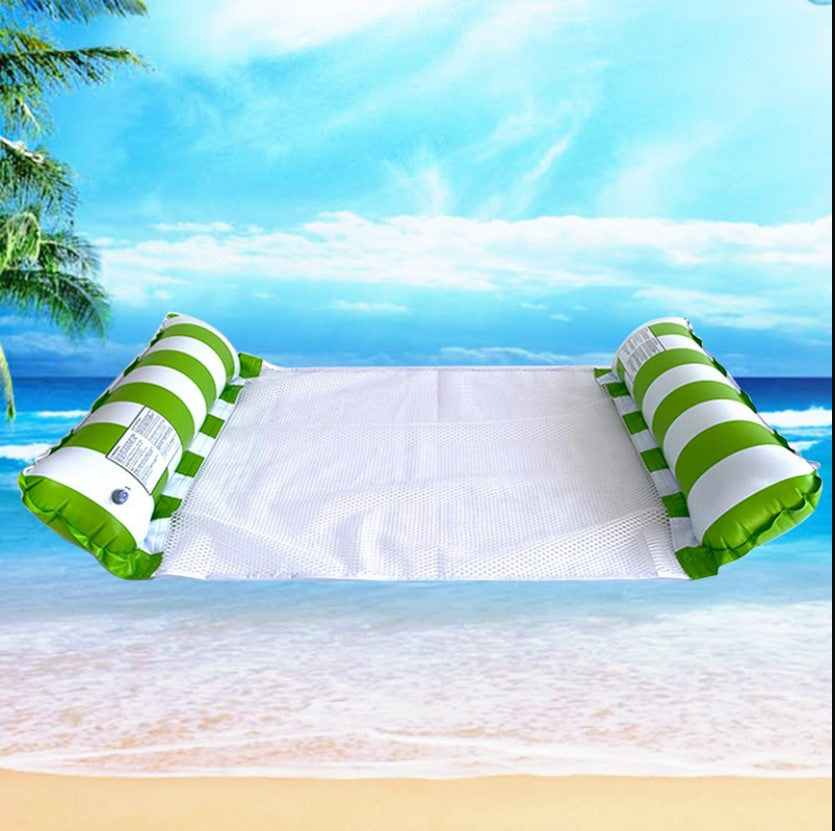 Adult Inflatable Floating Hammock Net Cloth Lounge Chair - Green